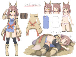 Rule 34 | 1girl, :d, absurdres, amane rosylily, animal ear fluff, animal ears, arm up, ass, bandeau, bare shoulders, beige footwear, black thighhighs, blurry, blush, boots, bow, bow bra, bow panties, bra, brown coat, brown hair, bruise, character sheet, closed eyes, closed mouth, coat, collarbone, commentary request, dress, fang, fox ears, fox girl, fox tail, hair between eyes, highres, hood, hood down, hooded coat, injury, knee boots, long hair, long sleeves, looking at viewer, lying, multiple views, navel, nose blush, on side, open clothes, open coat, open mouth, original, panties, pink bra, pink panties, sekira ame, short dress, side-tie panties, simple background, smile, squiggle, sweat, tail, tears, thighhighs, torn clothes, torn coat, torn legwear, translation request, underwear, underwear only, white background, white dress, yellow eyes