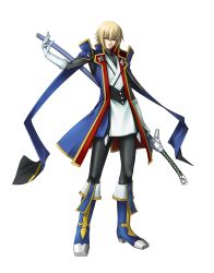 Rule 34 | &gt;:|, 1boy, :|, absurdres, blazblue, blonde hair, boots, closed mouth, eyebrows, full body, gloves, hair between eyes, highres, male focus, solo, standing, transparent background, v-shaped eyebrows, white gloves