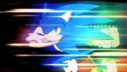 Rule 34 | 1boy, blue eyes, gloves, highres, ladygt93, motion blur, no humans, running, sega, smile, sonic (series), sonic the hedgehog, speed lines, tagme, tail