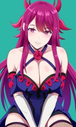 Rule 34 | 1girl, bare shoulders, blush, breasts, cleavage, dress, elbow gloves, fire emblem, fire emblem engage, flower, gloves, hair ornament, highres, ivy (fire emblem), jewelry, lainart, large breasts, long hair, looking at viewer, mole, mole under mouth, nintendo, parted lips, purple eyes, purple hair, sidelocks, solo, white gloves