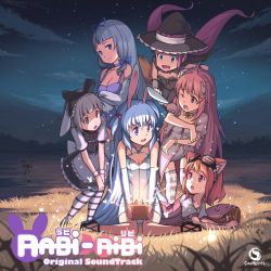 Rule 34 | &gt; &lt;, 6+girls, :d, :o, ;o, animal ears, artist request, ashuri (rabi-ribi), bag, bare shoulders, blue eyes, blue hair, blunt bangs, bug, cat ears, check artist, cloud, cocoa (rabi ribi), commentary, copyright name, detached sleeves, english commentary, firefly, goggles, goggles on head, grass, hair ornament, hat, headdress, insect, irisu (rabi ribi), logo, long hair, looking at another, low twintails, lying, multiple girls, night, night sky, noah (rabi ribi), official art, one eye closed, open mouth, orange hair, outdoors, pantyhose, pink eyes, pink hair, puffy short sleeves, puffy sleeves, purple eyes, rabbit ears, rabi-ribi, rita (rabi-ribi), rumi (rabi ribi), running, saiste, saya (rabi ribi), short hair, short sleeves, silver hair, sitting, sky, smile, star (sky), starry sky, striped clothes, striped legwear, striped pantyhose, striped thighhighs, thighhighs, twintails, two side up, very long hair, witch hat