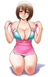 Rule 34 | 1girl, apron, breasts, highres, large breasts, solo, swimsuit, tatsunami youtoku
