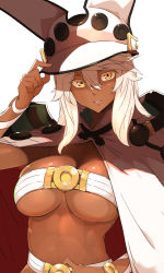 Rule 34 | 1girl, arc system works, breasts, guilty gear, guilty gear xrd, highres, large breasts, long hair, looking at viewer, ramlethal valentine, revealing clothes, underboob