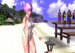 Rule 34 | 1girl, 3d, animated, artist request, ass, beach, breasts, brown eyes, crowd, konami, medium breasts, modeling, noble rose, one-piece swimsuit, outdoors, pink hair, rumble roses, rumble roses xx, sound, swimsuit, tagme, video