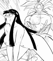 Rule 34 | ahegao, aura, black hair, blush, breasts, completely nude, couple, cum, cum in pussy, doggystyle, dragon ball, dragon ball super, female pubic hair, large breasts, lemonjoojoo, long hair, mai (future) (dragon ball), manga style, monochrome, muscular, muscular male, nipples, nude, pubic hair, sex, sex from behind, spiked hair, super saiyan, sweat, sweatdrop, tagme, thick thighs, thighs, transformation, trunks (dragon ball), trunks (future) (dragon ball), vaginal