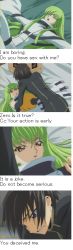 Rule 34 | 00s, 1boy, 1girl, c.c., code geass, comic, english text, engrish text, indoors, jap, lelouch vi britannia, long image, poorly translated, ranguage, serious, tall image