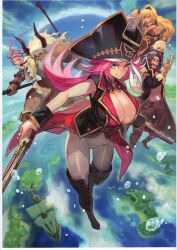 Rule 34 | absurdres, anne bonny (fate), asterios (fate), blonde hair, breasts, cloud, cloudy sky, edward teach (fate), euryale (fate), fate/extella, fate/extella link, fate/extra, fate/grand order, fate (series), francis drake (fate), gun, hat, highres, lack, large breasts, long hair, mary read (fate), ocean, pink hair, pirate, pirate hat, scar, scar on face, ship, short hair, sky, watercraft, weapon