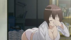 Rule 34 | 1girl, animated, animated gif, ass, breasts, cleavage, closed eyes, large breasts, musubi, panties, sekirei, underwear