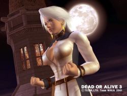 Rule 34 | 3d, breasts, christie (doa), cleavage, dead or alive, dead or alive 3, large breasts, official art, spandex, tecmo, white hair