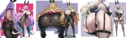 Rule 34 | 3girls, absurdres, artoria pendragon (fate), artoria pendragon (lancer) (fate), artoria pendragon (lancer alter) (fate), ass, ass focus, blonde hair, breasts, collage, barghest (fate), fate/grand order, fate (series), fishnet pantyhose, fishnets, garter straps, glasses, heterochromia, highres, large breasts, leotard, long hair, medusa (fate), medusa (rider) (fate), multiple girls, pale skin, pantyhose, playboy bunny, purple eyes, purple hair, rabbit ears, rabbit tail, thighhighs, uc (91776165), very long hair