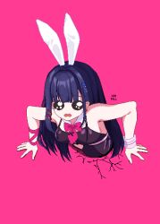 Rule 34 | absurdres, akuma nihmune, artist request, cosplay, hatsune miku, highres, indie virtual youtuber, numii, pink background, pure pure (rabbit hole), vocaloid
