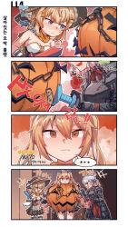 Rule 34 | ..., 3girls, 4koma, aningay, armor, colorized, comic, drooling, fnc (girls&#039; frontline), girls&#039; frontline, halloween, halloween costume, hat, highres, jack-o&#039;-lantern, korean text, long hair, m870 (girls&#039; frontline), m870 (pumpkin fortress) (girls&#039; frontline), multiple girls, official alternate costume, pumpkin, spas-12 (girls&#039; frontline), spas-12 (goblin huntress) (girls&#039; frontline), sword, translated, twintails, weapon, witch hat