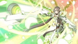 1girl aiming armored_bodysuit artist_request black_eyes black_hair check_artist flower foreshortening game_cg green_theme gun holding holding_gun holding_weapon kusunoki_mebuki kusunoki_mebuki_wa_yuusha_de_aru leaf light_blush mankai official_art petals sentinel_(yuusha_de_aru) serious short_hair solo split_mouth tareme v-shaped_eyebrows weapon white_flower yuuki_yuuna_wa_yuusha_de_aru yuuki_yuuna_wa_yuusha_de_aru:_hanayui_no_kirameki yuusha_de_aru