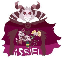 Rule 34 | abstract, absurdres, asriel dreemurr, black eyes, disembodied limb, energy spear, evil smile, flower, flowey (undertale), fur, goat, grass, highres, nyamimi, picasso-goh, plant, self-upload, shirt, smile, spoilers, striped clothes, striped shirt, sugarphobia, tentacles, transparent background, undertale