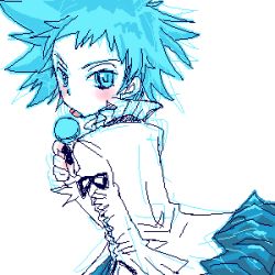 Rule 34 | 00s, candy, d.gray-man, food, frills, licking, lollipop, lowres, oekaki, road kamelot, short hair, solo, tongue