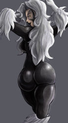 Rule 34 | 1girl, ass, black cat (marvel), breasts, felicia hardy, huge ass, long hair, marvel, spandex, spider-man