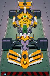 Rule 34 | absurdres, artist logo, car, commentary, english commentary, eva 00, formula one, formula racer, from above, highres, motor vehicle, neon genesis evangelion, no humans, race vehicle, racecar, seat, solo, vehicalization, vehicle focus, walter kim, wheel