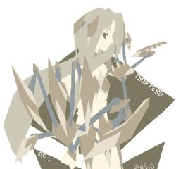 Rule 34 | 1girl, armored core, female focus, from software, hier, lowres, mecha musume, solo, speed painting, white background
