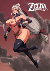 Rule 34 | 1girl, abs, absurdres, breasts, highres, impa, muscular, nintendo, solo, the legend of zelda