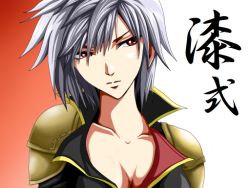 Rule 34 | breasts, final fantasy, final fantasy type-0, red eyes, seven (fft-0), short hair, silver hair