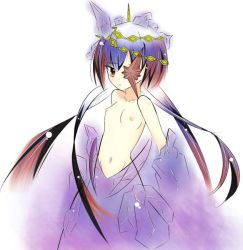 Rule 34 | alfa system, bare shoulders, crystal, multicolored hair, navel, nude, razalis, red eyes, tales of (series), tales of the world radiant mythology 3