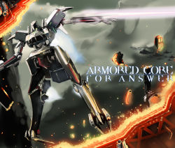 Rule 34 | aircraft, armored core, armored core: for answer, energy sword, english text, from software, helicopter, laser blade, mecha, no humans, robot, sody, sword, weapon