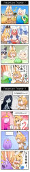 Rule 34 | ..., 10s, 1boy, 4koma, 5girls, :d, absurdres, adventure time, animal ears, backpack, bag, bird, black hair, brown hair, cellien (kemono friends), chinese text, cloud, collarbone, comic, commentary request, crossover, elbow gloves, fangs, finn the human, flamingo, fox ears, gloves, gradient hair, grey hair, hat, head wings, headgear, highres, japanese crested ibis (kemono friends), kaban (kemono friends), kemono friends, long hair, long image, lumpy space princess, marceline abadeer, mixed-sex bathing, multicolored hair, multiple 4koma, multiple girls, onsen, open mouth, pink hair, princess bonnibel bubblegum, scratching, serval (kemono friends), serval print, serval tail, shared bathing, short hair, silver fox (kemono friends), smile, tail, tall image, tiara, translation request, wings, xin yu hua yin