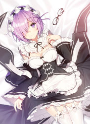 Rule 34 | 1girl, cosplay, fate/grand order, fate (series), mash kyrielight, nec&ouml;mi, rem (re:zero) (cosplay), solo