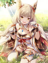 Rule 34 | 1girl, animal ears, cat ears, cat girl, chest jewel, core crystal (xenoblade), flat chest, highres, leotard, nia (blade) (xenoblade), nia (xenoblade), soli, ui frara, xenoblade chronicles (series), xenoblade chronicles 2