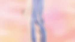 Rule 34 | 1girl, animated, animated gif, ass, blue hair, blush, convenient censoring, hair censor, kannagi, long hair, looking at viewer, looking back, nagi, nude, screencap, solo, steam, very long hair, wet, wet hair
