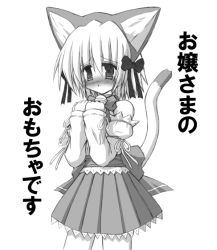 Rule 34 | animal ears, bell, blush, bow, cat ears, cat tail, monochrome, tail