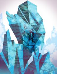 Rule 34 | 1boy, abstract, blue theme, crystal, male focus, silhouette, solo, source request