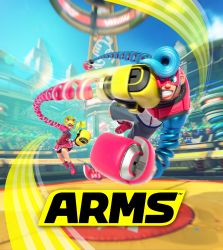 Rule 34 | 1boy, 1girl, absurdres, arms (game), bike shorts, blue hair, boxing gloves, clenched teeth, copyright name, domino mask, drill hair, face punch, green hair, highres, in the face, mask, multicolored hair, nintendo, official art, pompadour, punching, ribbon girl (arms), shorts, shorts under skirt, skirt, spring man (arms), teeth, two-tone hair