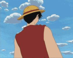 Rule 34 | 1boy, animated, animated gif, black hair, blood, brown eyes, conomi islands, crying, east blue, hat, lowres, monkey d. luffy, nami (one piece), one piece, orange hair, red vest, short hair, shorts, straw hat, tank top, tears