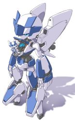 Rule 34 | 1boy, 2020 summer olympics, blue eyes, highres, male focus, mascot, mecha, mechanization, no humans, olympics, robot, shadow, simple background, solo, tanimeso, white background