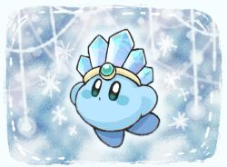 Rule 34 | alternate color, blue theme, blush, copy ability, hat, ice, ice kirby, kirby, kirby (series), mikan 38knight, nintendo, snowflakes, solo