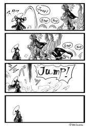 Rule 34 | 2boys, 4koma, :d, puff of air, arms up, bat boy, bat wings, camazotz (fate), comic, dark-skinned male, dark skin, dust cloud, english text, fate/grand order, fate (series), full-body tattoo, greyscale, hair rings, halo, headpiece, highres, jacket, jumping, long hair, long sleeves, looking at another, looking up, male focus, monochrome, multiple boys, open mouth, pants, puffy long sleeves, puffy sleeves, senka-san, smile, taisui xingjun (fate), tattoo, topless male, twitter username, white background, wings, you&#039;re doing it wrong, | |