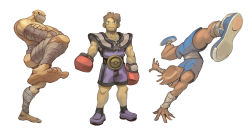 Rule 34 | 3boys, arm wrap, bald, barefoot, black legwear, blue footwear, boxing gloves, brown hair, closed mouth, commentary, creatures (company), crossed arms, fingernails, game freak, garrett hanna, gen 1 pokemon, gen 2 pokemon, highres, hitmonchan, hitmonlee, hitmontop, humanization, leg wrap, looking at viewer, male focus, mask, mouth mask, multiple boys, muscular, muscular male, nintendo, pokemon, purple footwear, shoes, short hair, socks, soles, standing, toes