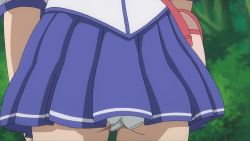 Rule 34 | 1girl, animated, animated gif, ass, ichiban ushiro no daimaou, korone (ichiban ushiro no daimaou), panties, pantyshot, skirt, solo, striped clothes, striped panties, underwear, upskirt
