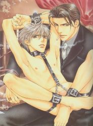 Rule 34 | 2boys, ayano yamane, barefoot, bdsm, bondage, bound, brown hair, chain, cigarette, clothed male nude male, cum, formal, highres, male focus, multiple boys, nude, penis, restrained, short hair, smoking, suit, testicles, yaoi