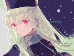 Rule 34 | 1girl, close-up, coat, fate/stay night, fate (series), fur hat, grey scarf, hanakazesun, hat, highres, illyasviel von einzbern, long hair, looking at viewer, papakha, purple coat, red eyes, scarf, sketch, smile, solo, white hair, winter clothes