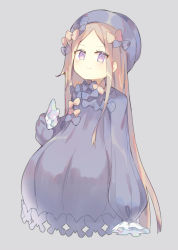 Rule 34 | 1girl, abigail williams (fate), arm at side, black bow, black dress, black hat, blush, bow, bug, butterfly, closed mouth, dress, fate/grand order, fate (series), grey background, hair bow, hand up, hands in opposite sleeves, hat, highres, insect, kanase (mcbrwn18), light brown hair, long hair, long sleeves, looking at viewer, orange bow, parted bangs, polka dot, polka dot bow, purple eyes, simple background, smile, smug, solo, very long hair