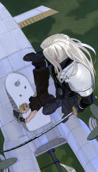 Rule 34 | 2boys, 2girls, aerith gainsborough, aircraft, airship, armor, baggy pants, black jacket, blonde hair, boots, buster sword, cloud strife, final fantasy, final fantasy vii, final fantasy vii remake, hair between eyes, highres, highwind, holding, holding another&#039;s leg, holding sword, holding weapon, jacket, long hair, masamuuu, multiple boys, multiple girls, newb ff7r, pants, parted bangs, perspective, sephiroth, short hair, shoulder armor, shouting, silver hair, sleeveless, sleeveless turtleneck, spiked hair, square enix, straight hair, sword, tifa lockhart, turtleneck, weapon