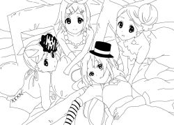 Rule 34 | 4girls, colorized, don&#039;t say &quot;lazy&quot;, greyscale, guppy (disneyinpark), hatsune miku, k-on!, kagamine len, kagamine rin, lineart, long hair, looking at viewer, megurine luka, monochrome, multiple girls, parody, short hair, smile, vocaloid