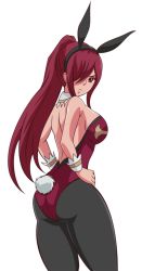 Rule 34 | 1girl, admontanheiro, backless outfit, bare shoulders, breasts, drawing, erza scarlet, fairy tail, large breasts, long hair, red eyes, red hair, solo