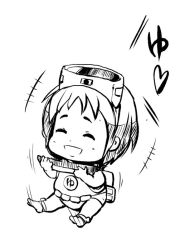 Rule 34 | 10s, 1girl, aged down, baby, diving mask, diving mask on head, goggles, goggles on head, greyscale, kantai collection, maru-yu (kancolle), military, military vehicle, mokuzou, monochrome, school swimsuit, simple background, smile, solo, submarine, swimsuit, toy, watercraft