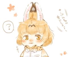 Rule 34 | 1girl, :3, :p, ?, animal ear fluff, animal ears, blonde hair, blush, bow, bowtie, commentary request, kemono friends, looking at viewer, moeki (moeki0329), print bow, print bowtie, print neckwear, serval (kemono friends), serval print, short hair, simple background, solo, spoken question mark, tongue, tongue out, traditional bowtie, translation request, white background, yellow eyes