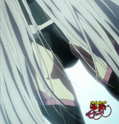 Rule 34 | 10s, 1girl, ass, back, black panties, high school dxd, highres, long hair, panties, rossweisse, silver hair, solo, standing, stitched, thighhighs, third-party edit, underwear, very long hair