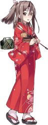 Rule 34 | 10s, 1girl, :d, arrow (projectile), brown eyes, brown hair, ema, expressionless, floral print, full body, hamaya, headband, holding, japanese clothes, kantai collection, kimono, konishi (koconatu), long sleeves, looking at viewer, machinery, new year, obi, official art, open mouth, parted lips, ponytail, sandals, sash, short hair, smile, socks, solo, tabi, transparent background, white socks, zuihou (kancolle)