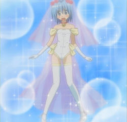 Rule 34 | 00s, 1boy, ayasaki hayate, bare shoulders, bell, bride, collar, crossdressing, dress, elbow gloves, gloves, hayate no gotoku!, male focus, neck bell, non-web source, screencap, solo, stitched, thighhighs, third-party edit, trap, wedding dress, white gloves, white thighhighs